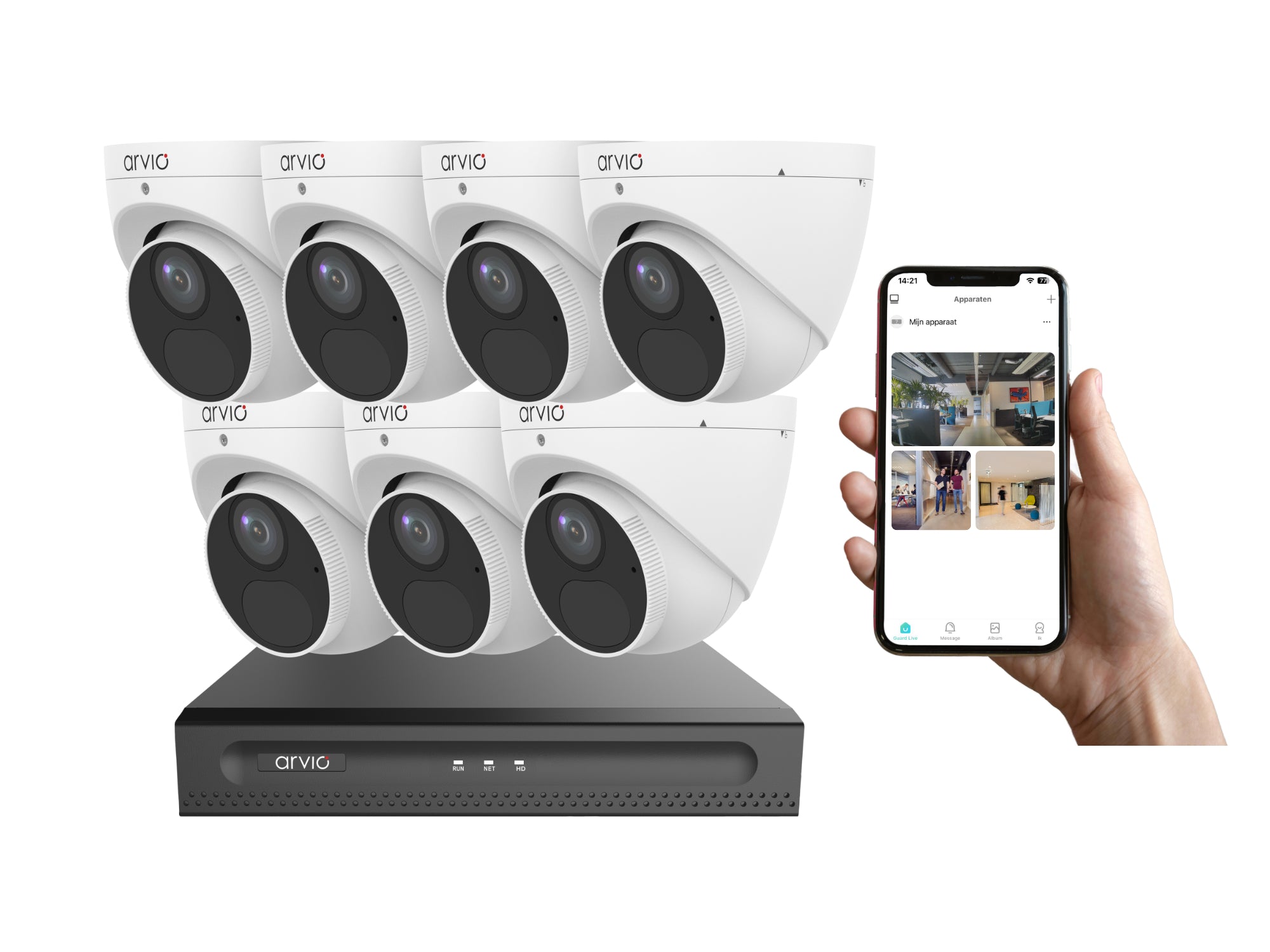 Bekabeld 7-Turret-systeem Plus